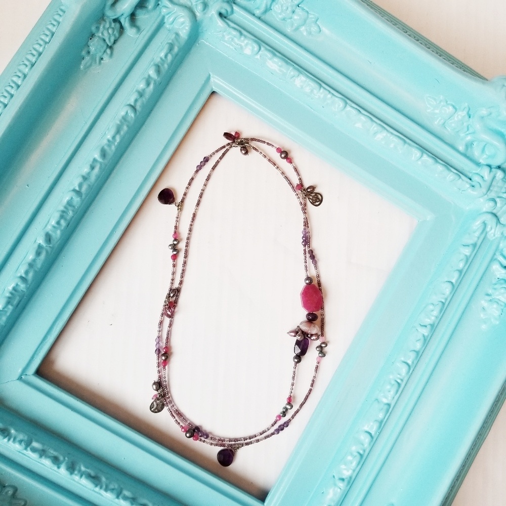 Silpada Blush wine Necklace - Picture 2 of 4